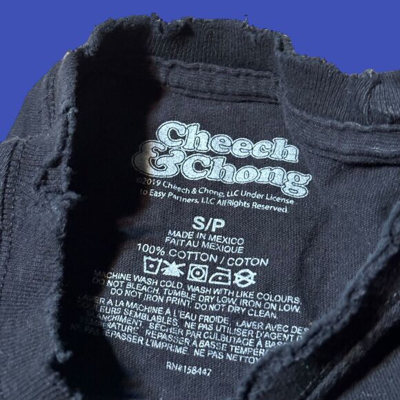 Cheech & Chong Sturgis T Shirt Cotton Motorcycle Black Size Small Dog Biker - Picture 5 of 8